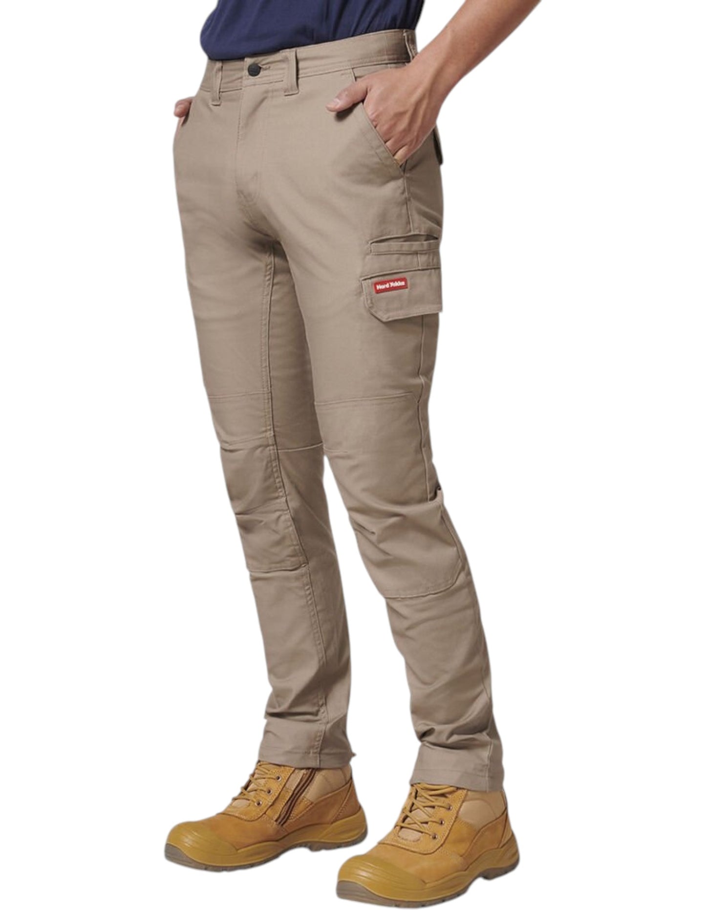 Mens Hard Yakka 3056 Stretch Canvas Cargo Workwear Pants Desert