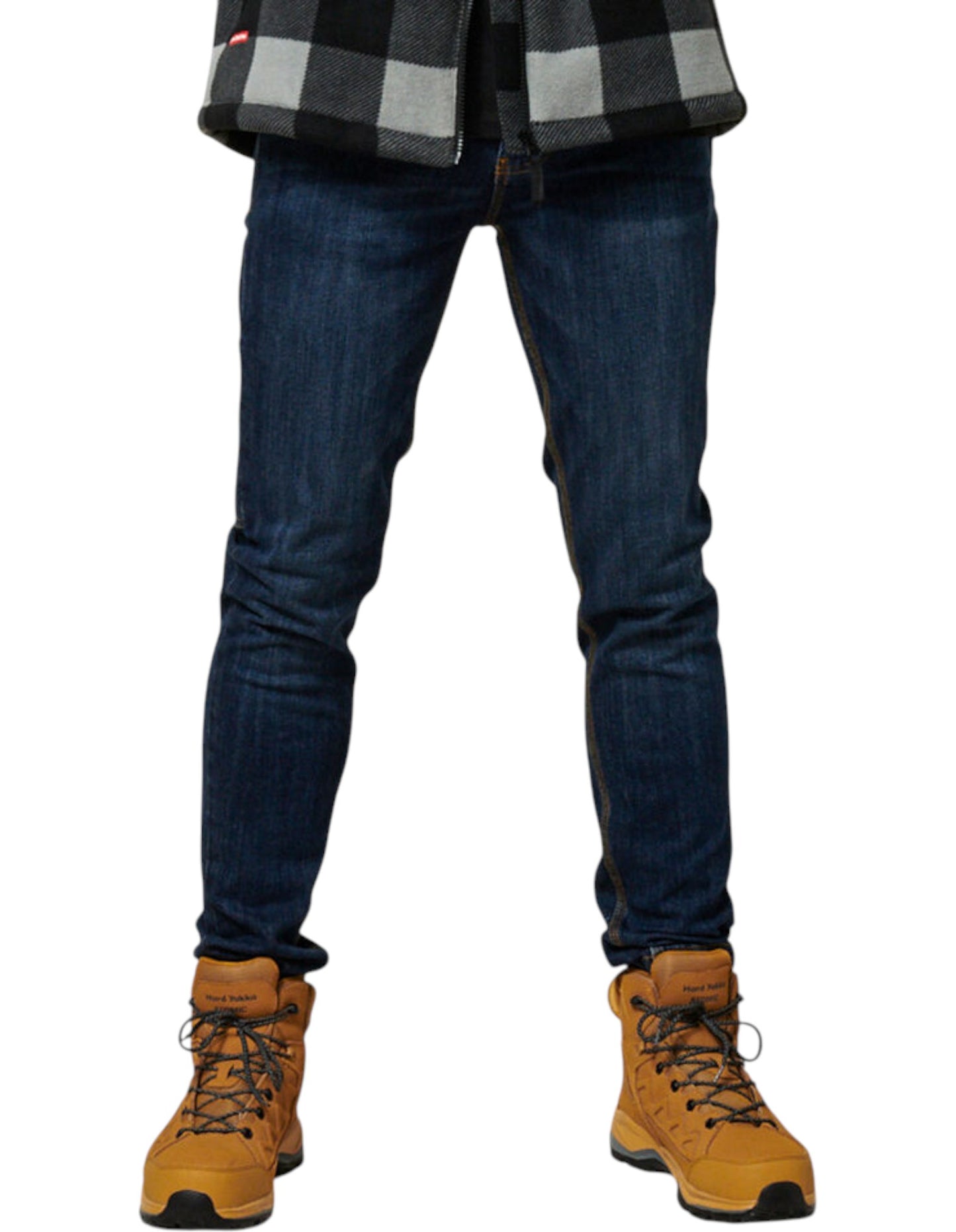 Mens Hard Yakka Heritage Slim Fit Denim Jeans Indigo