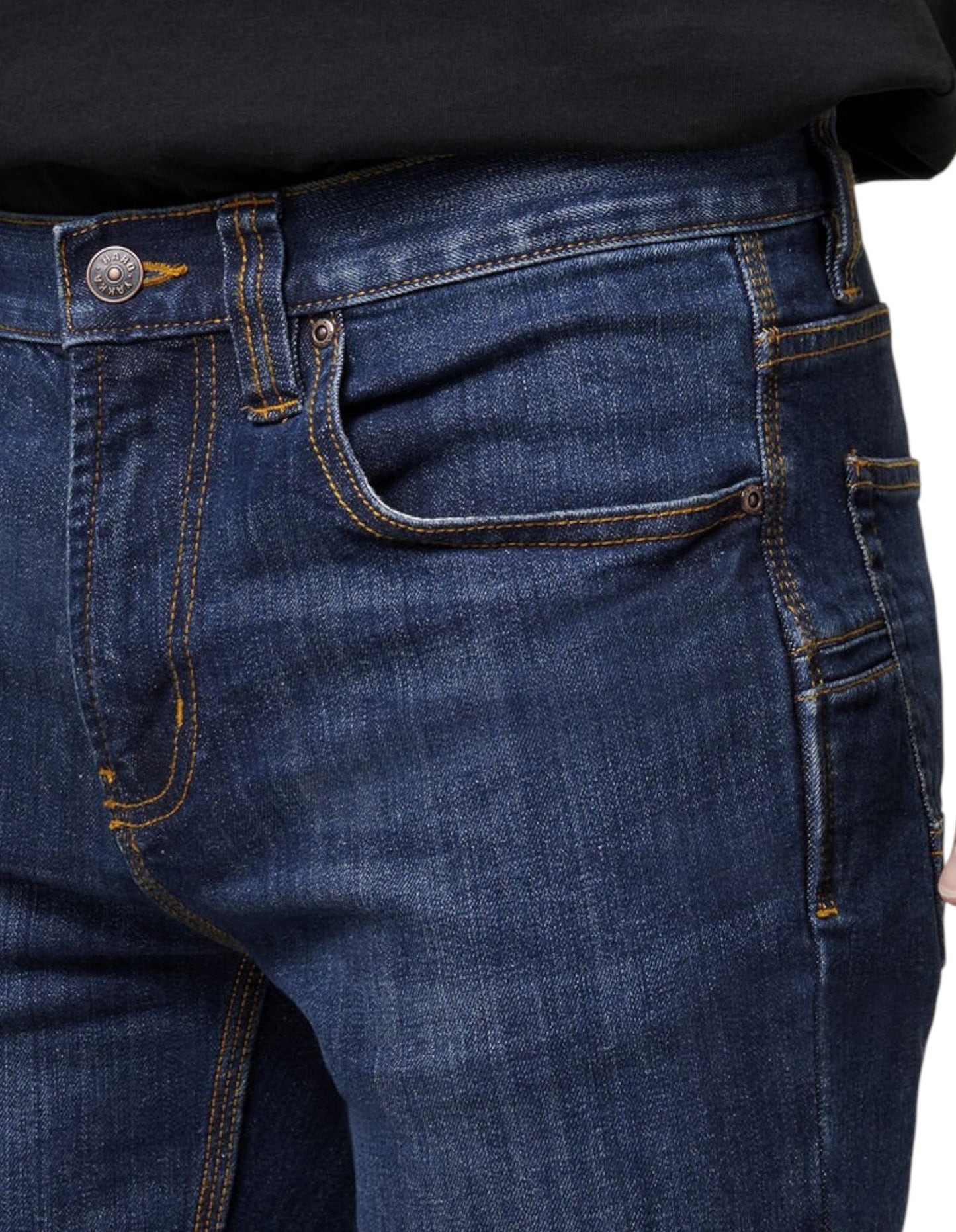 Mens Hard Yakka Heritage Slim Fit Denim Jeans Indigo