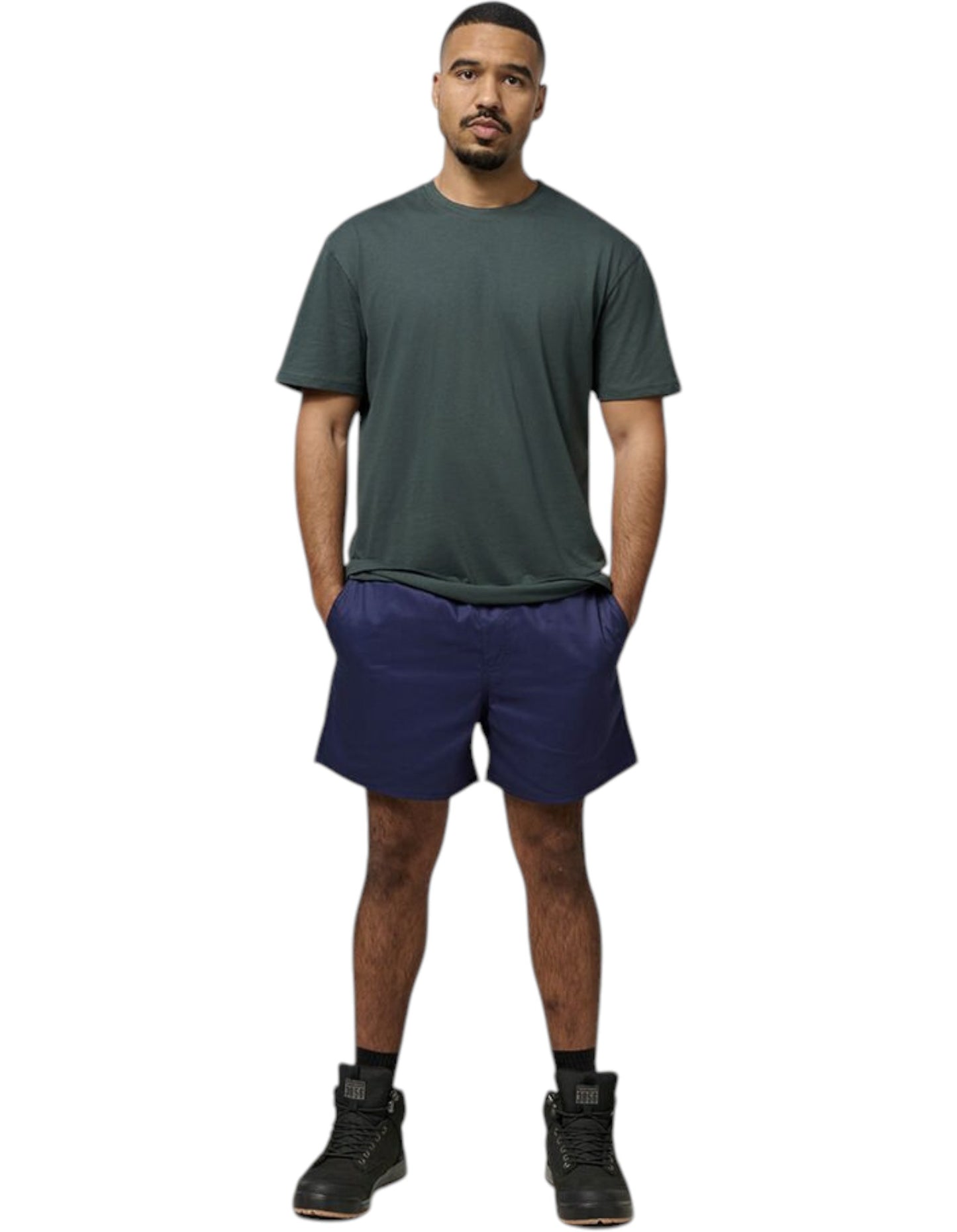 Mens Hard Yakka Elastic Waist Shorts Navy