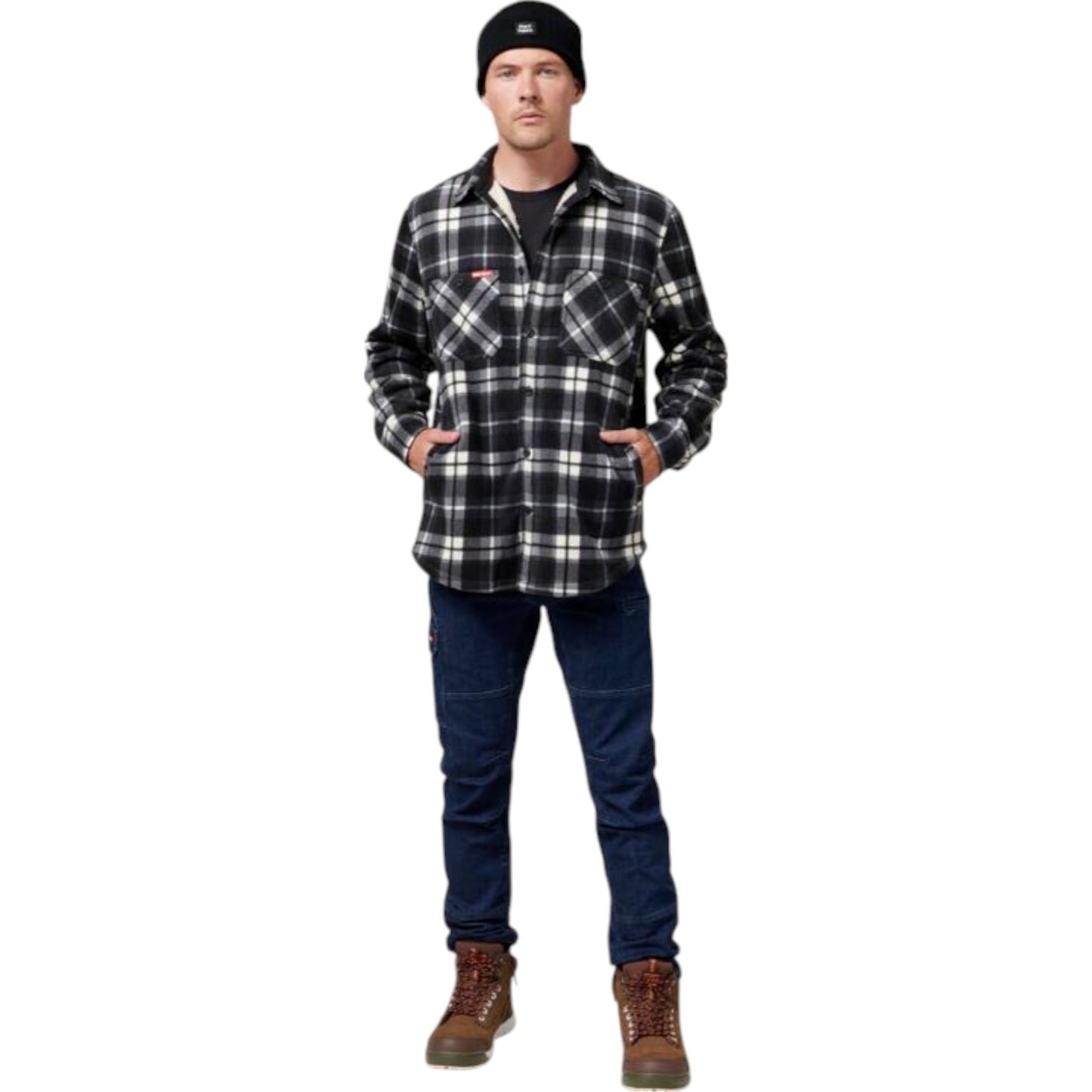 Mens Hard Yakka Legends Sherpa Fleece Long Sleeve Shirt Tornado