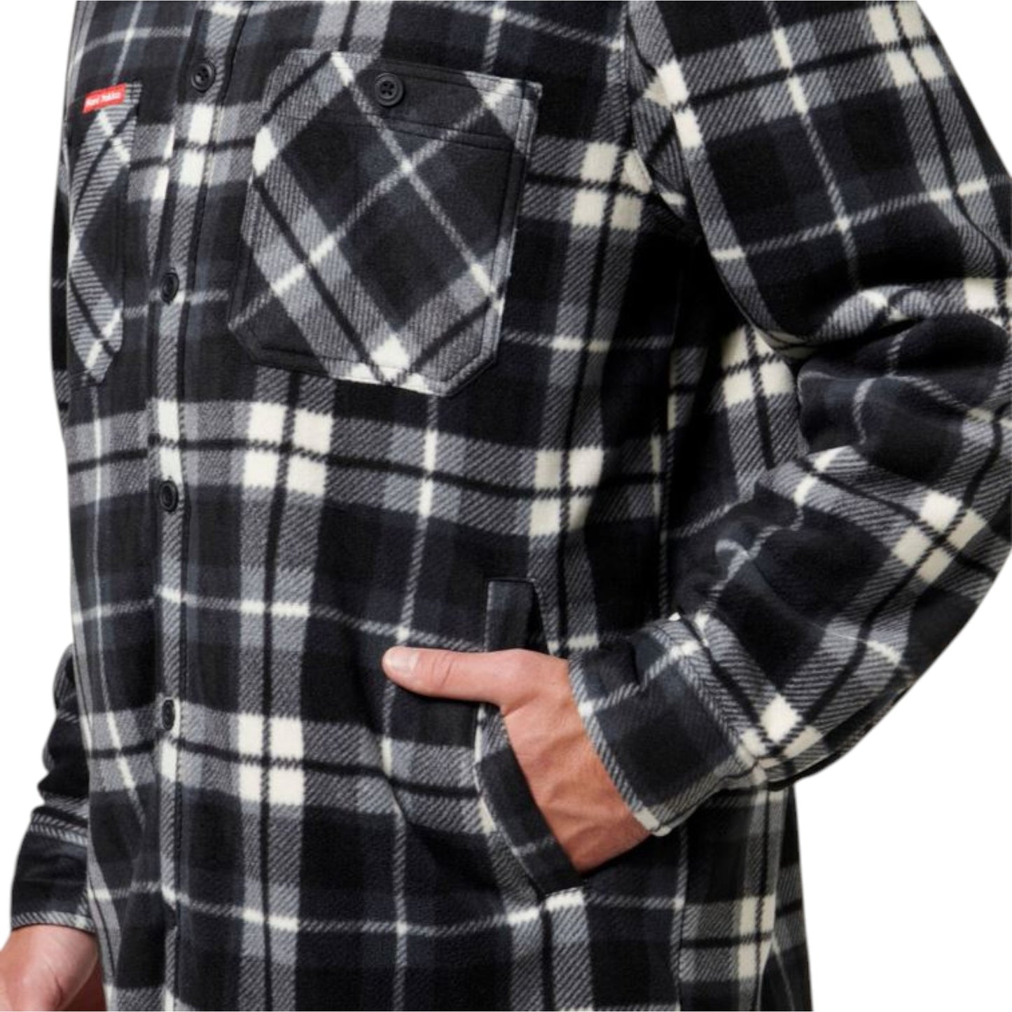 Mens Hard Yakka Legends Sherpa Fleece Long Sleeve Shirt Tornado