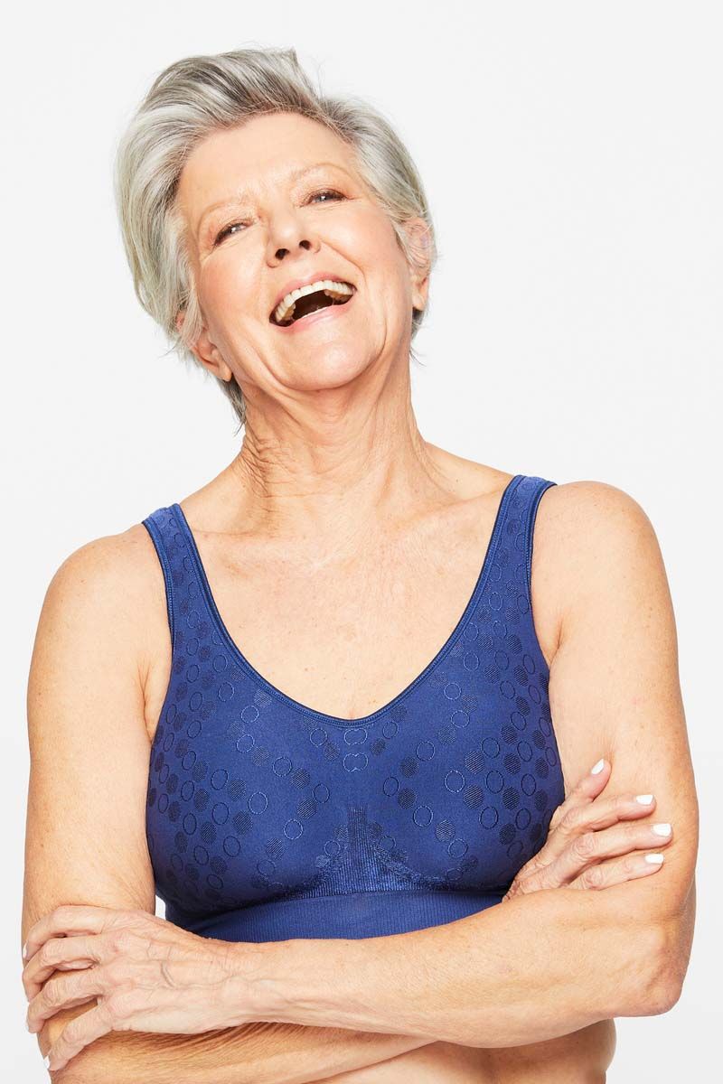 Womens Playtex Comfort Revolution Contour Wirefree Bra Navy