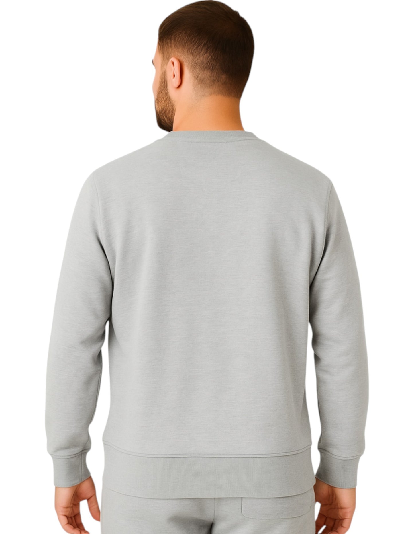 Mens Hard Yakka Crew Neck Fleece Jumper Grey Marle