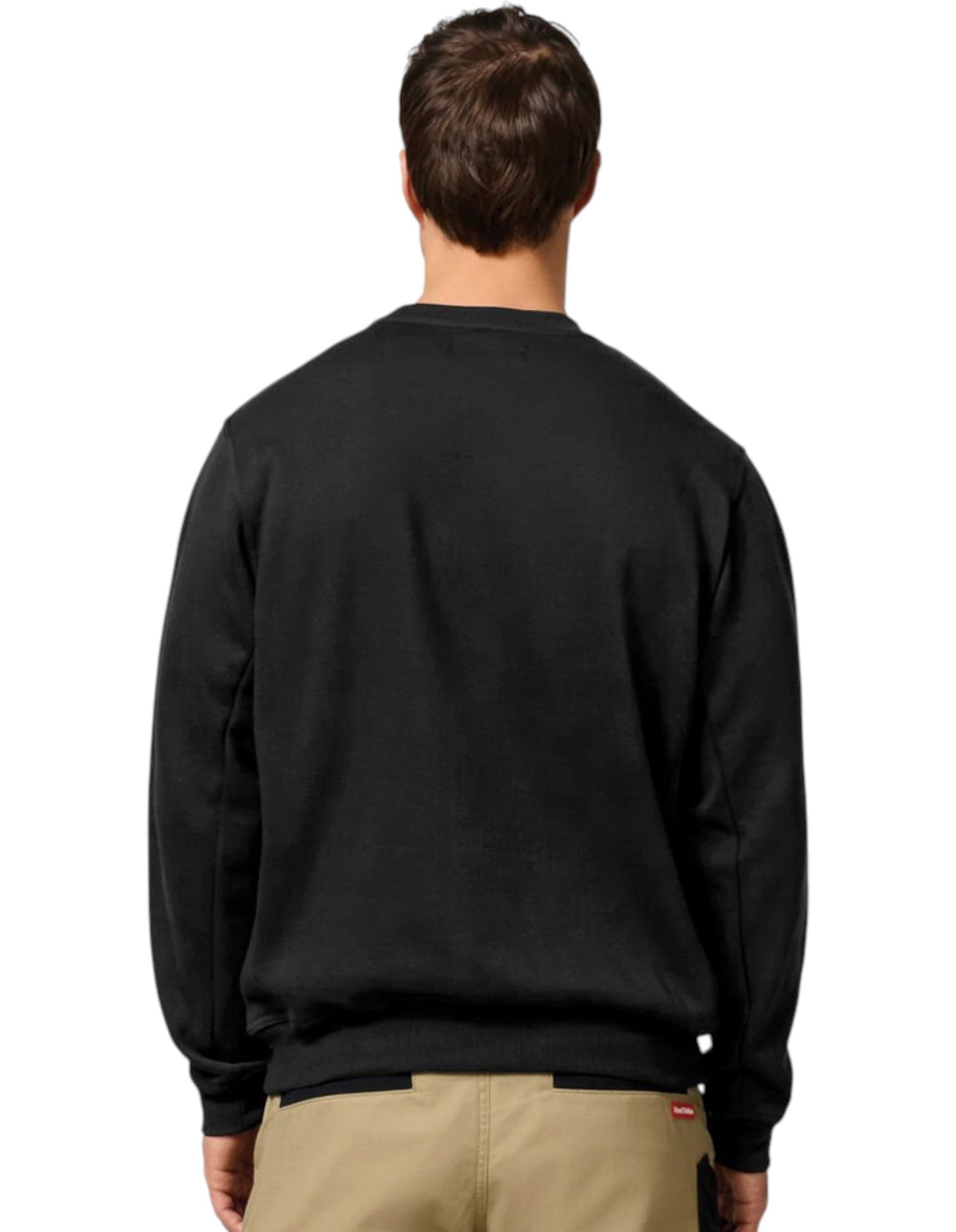 Mens Hard Yakka Crew Neck Fleece Jumper Black