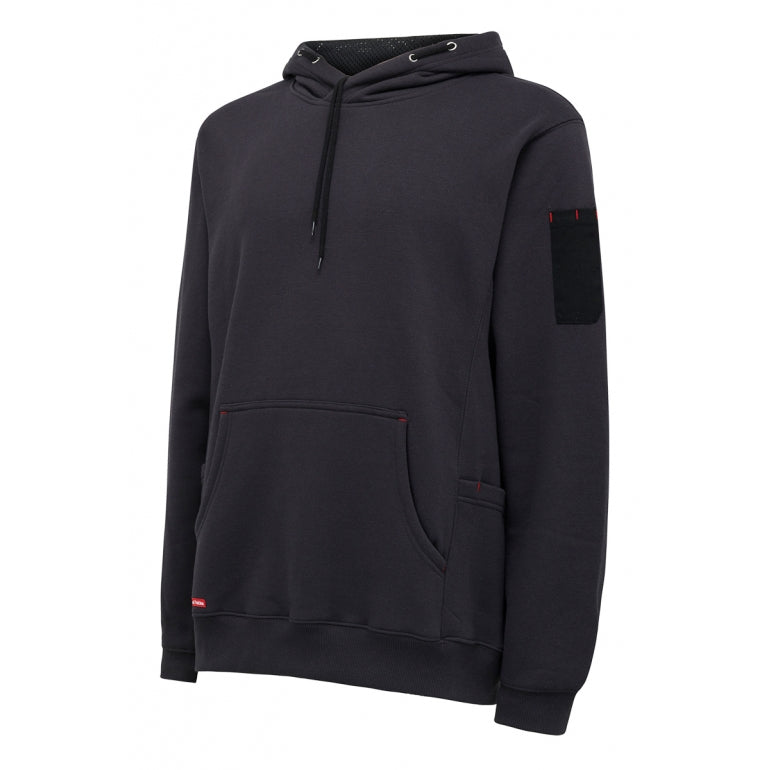 Mens Hard Yakka Workwear Fleece Hoodie Charcoal