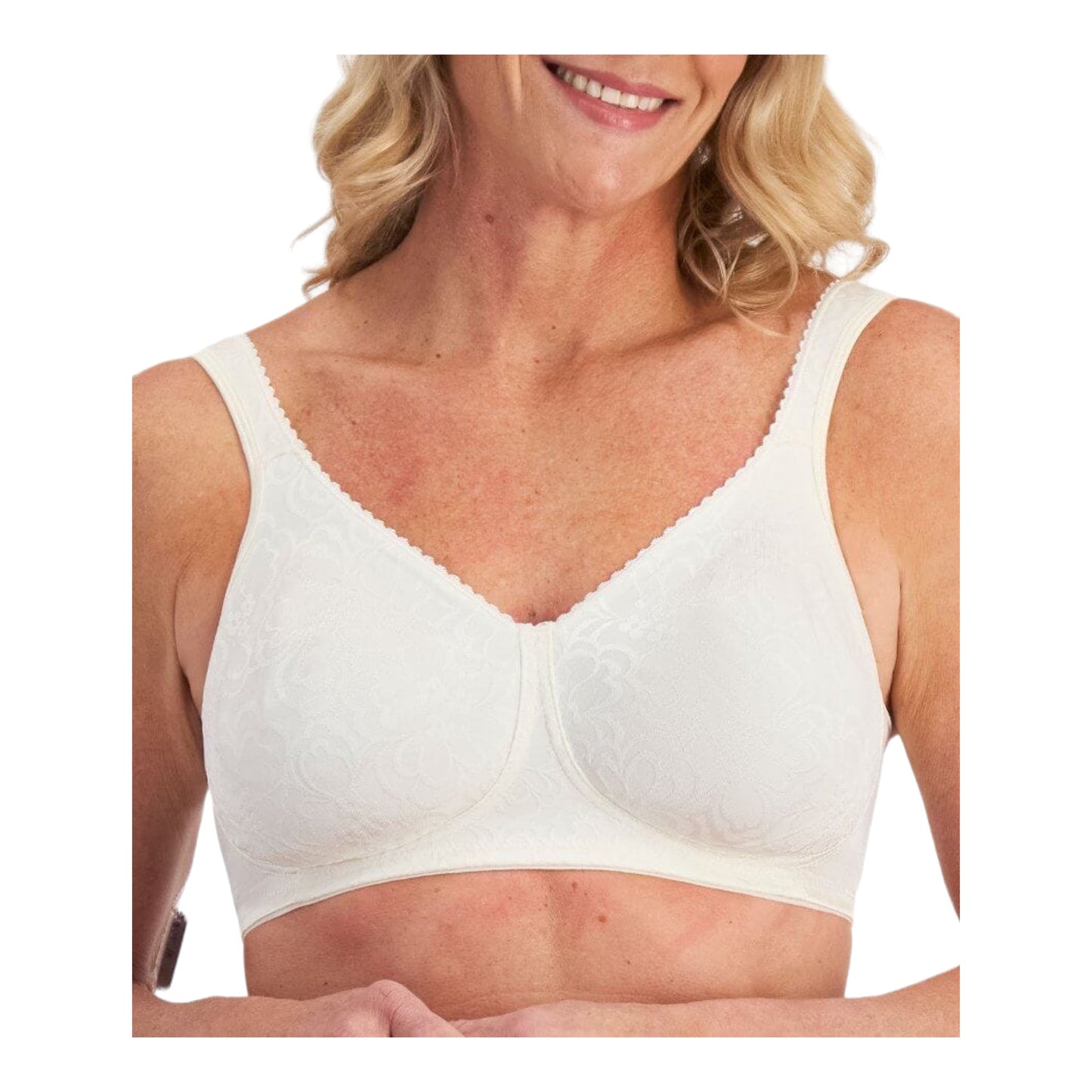 2 Pack Womens Playtex 18 Hour Ultimate Lift & Support Wirefree Bra Pearl / Crystal Grey
