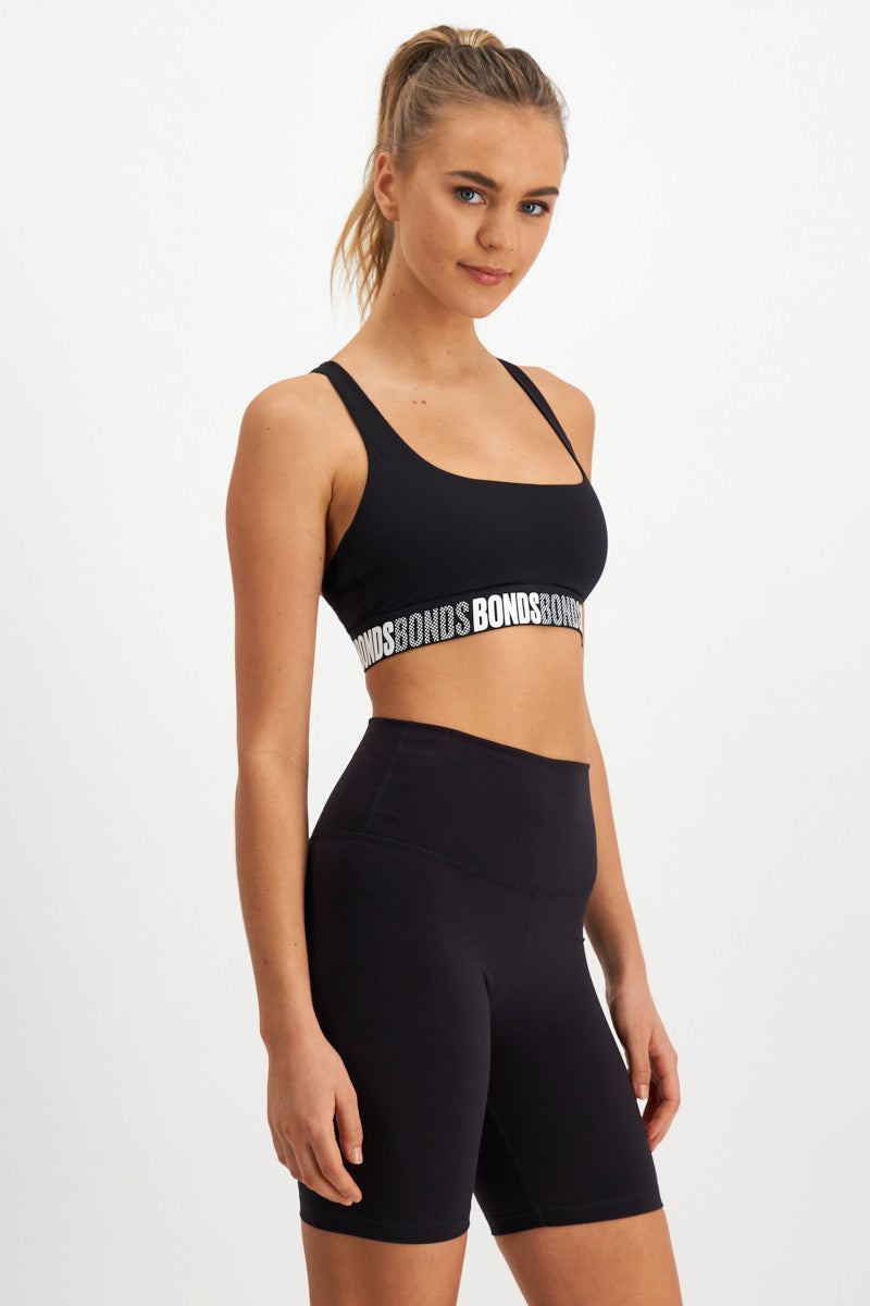 Womens Bonds X-Temp Air Soft Crop Bra Black