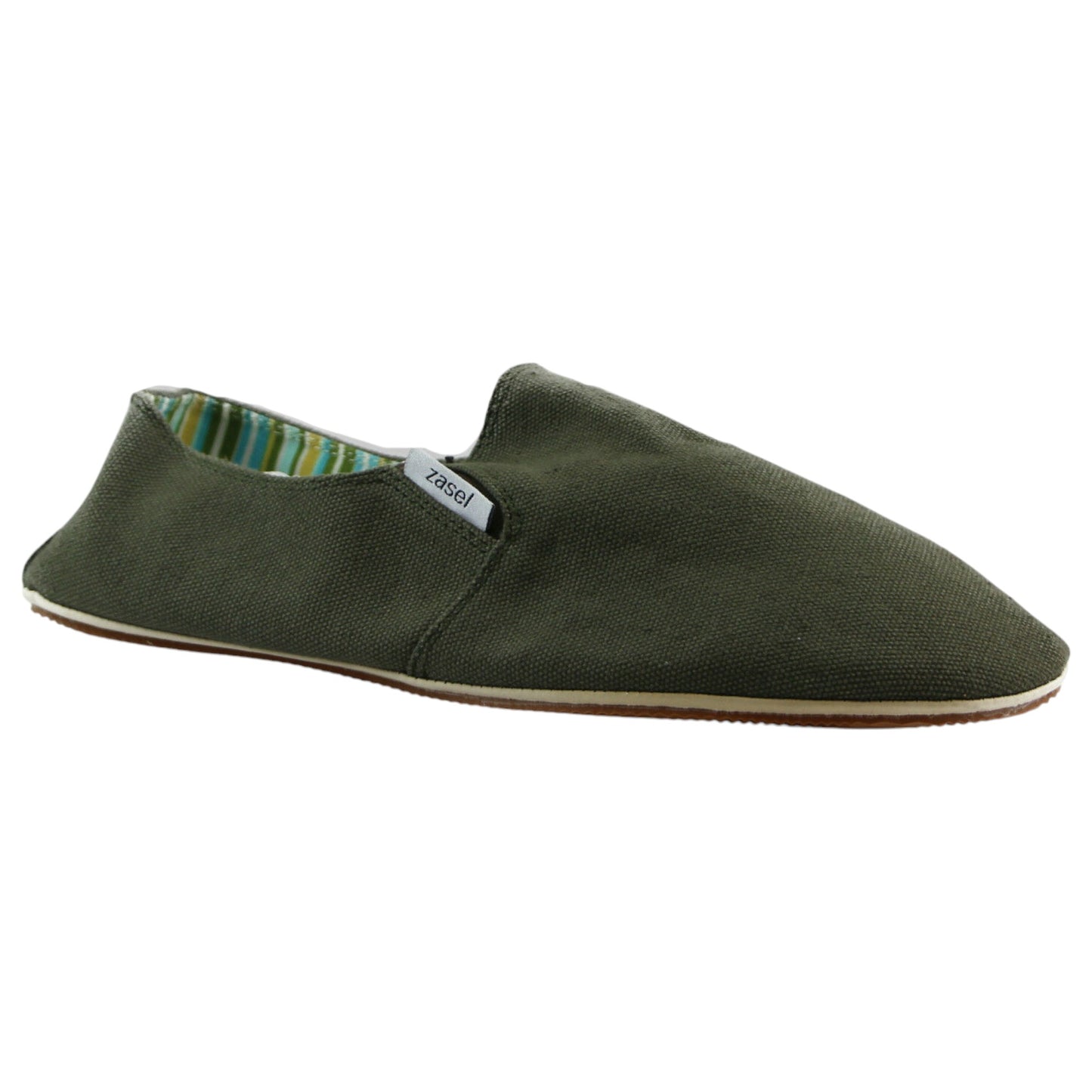 Mens Zasel Cotton Canvas Shoes Army Green