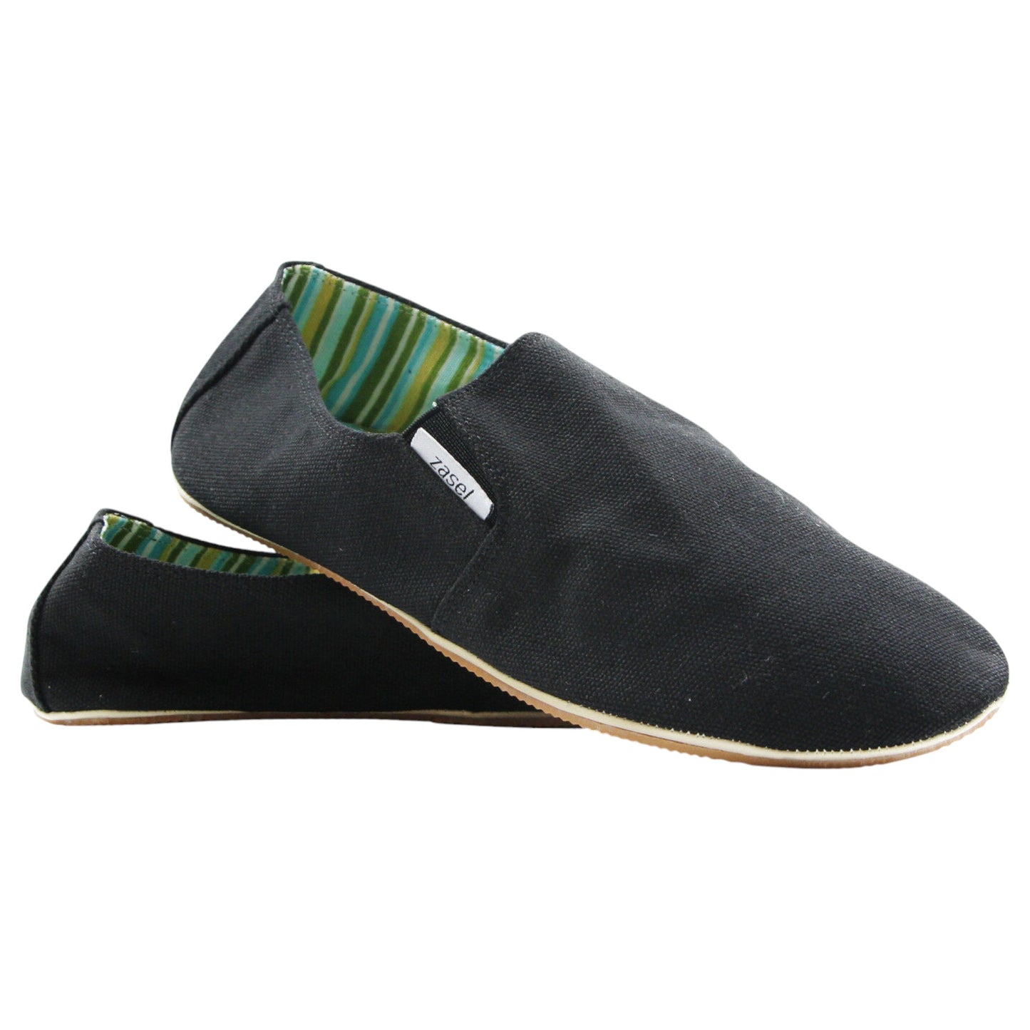 Mens Zasel Cotton Canvas Shoes Black