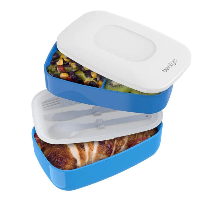 3 x Bentgo All-In-One Lunch Box Container Storage Blue