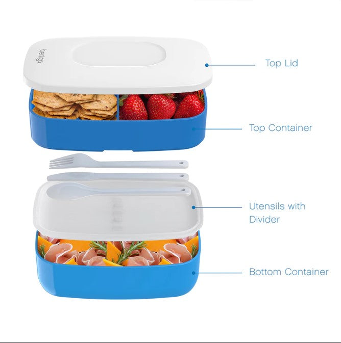 Bentgo All-In-One Lunch Box Container Storage Blue