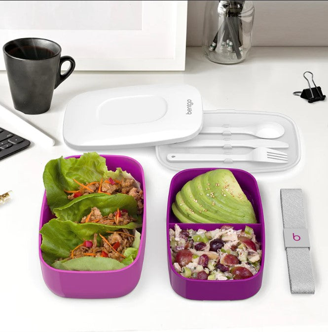 4 x Bentgo All-In-One Lunch Box Container Storage Purple