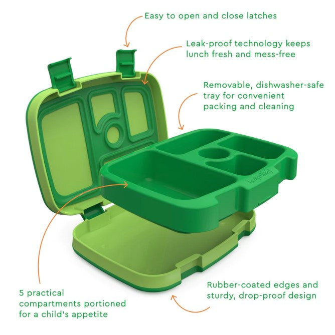 5 x Bentgo Kids Prints Lunch Box Container Storage Safari