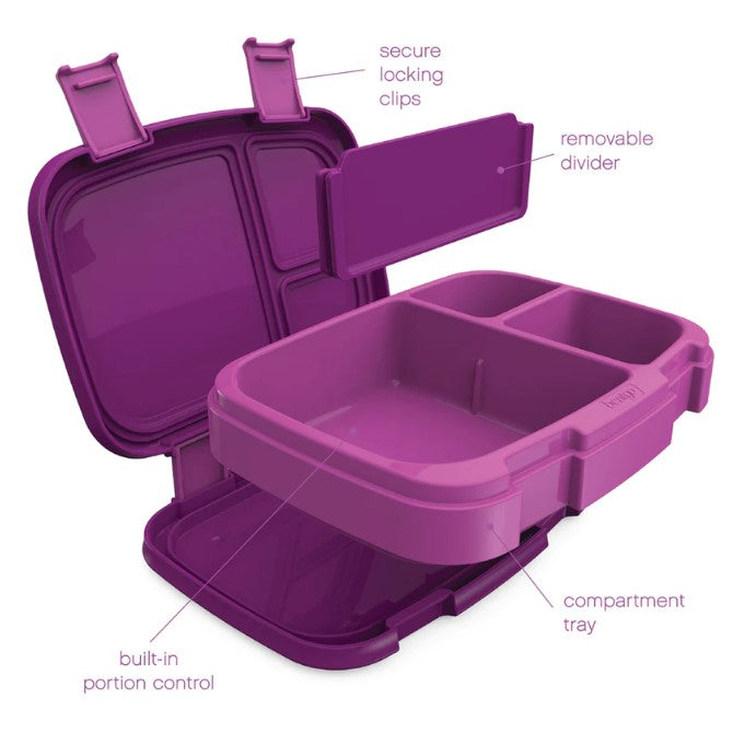 3 x Bentgo Fresh Version 2 Lunch Box Container Storage Purple