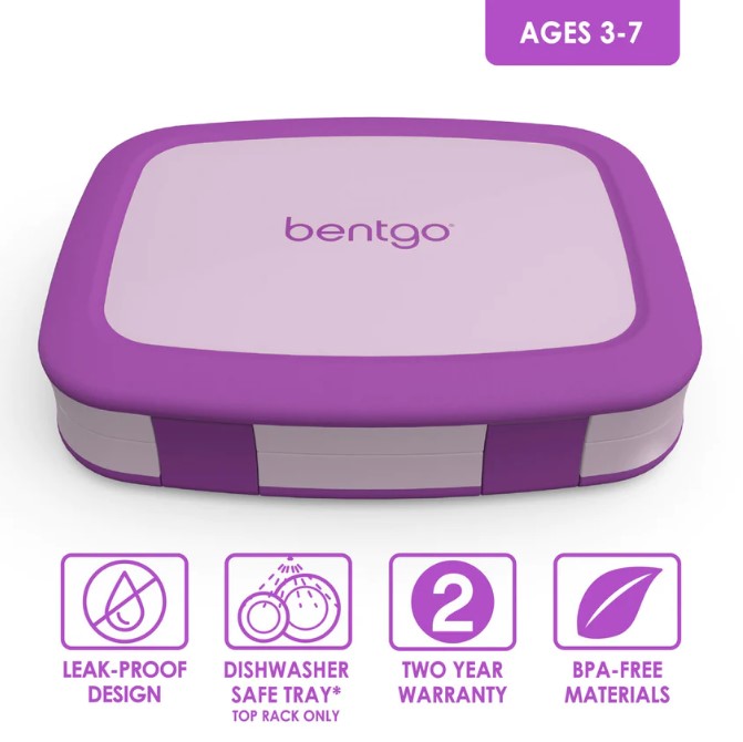 4 x Bentgo Kids Lunch Box Container Storage Purple