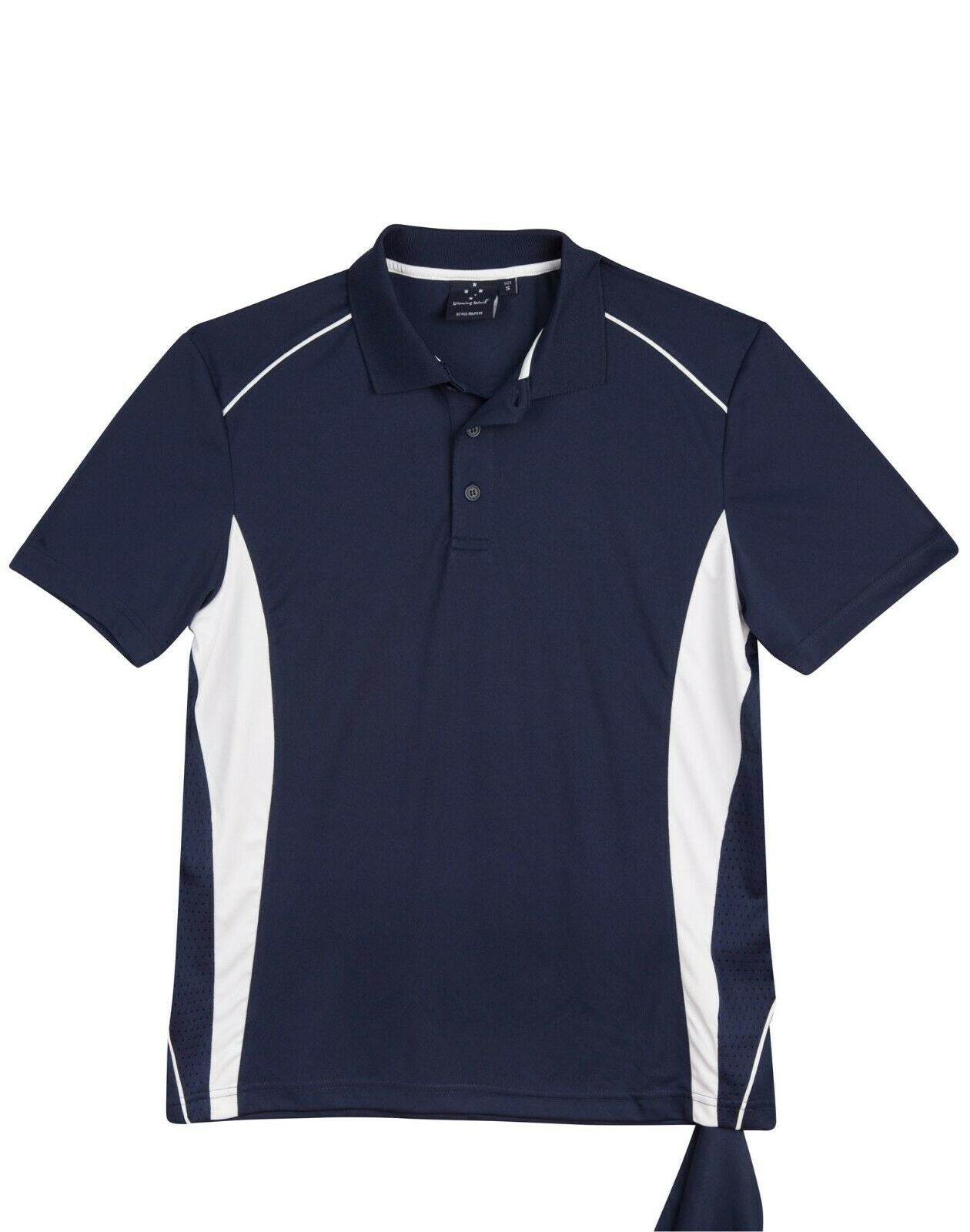 Kids Girls Winning Spirit Cooldry T-Shirt Navy White