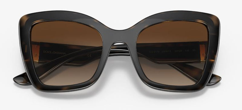 Womens Dolce & Gabbana Sunglasses Dg6170 Havana/Black/ Gradient Brown Sunnies