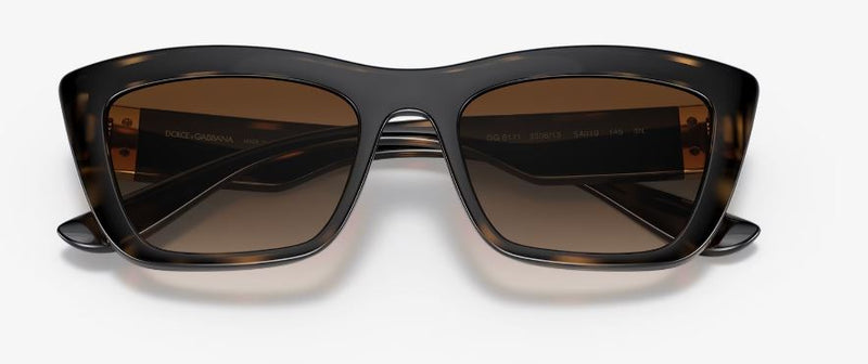 Womens Dolce & Gabbana Sunglasses Dg6171 Havana/Black/ Gradient Brown Sunnies