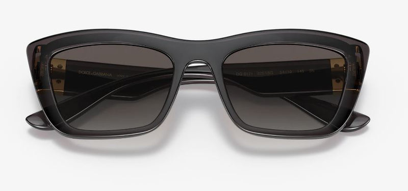 Womens Dolce & Gabbana Sunglasses Dg6171 Transparent Grey/Black/ Grey Gradient Sunnies
