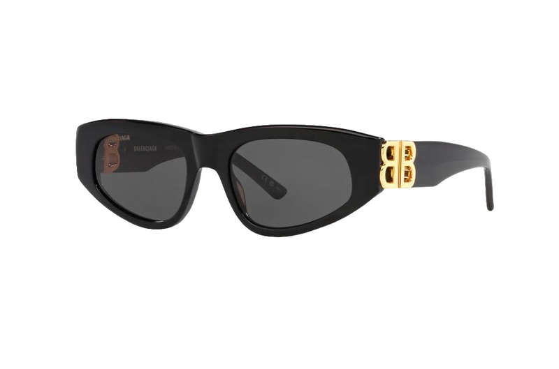 Womens Balenciaga Sunglasses Bb0095s Black/ Gold/Grey Sunnies