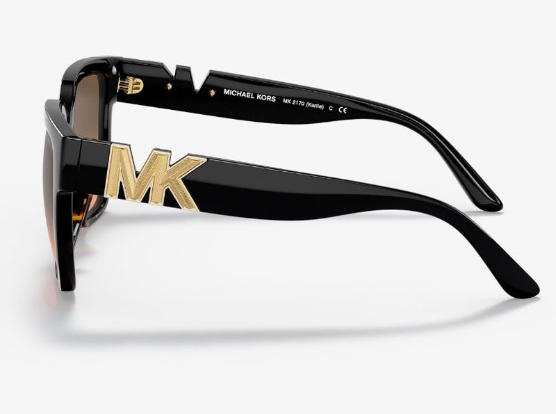 Womens Michael Kors Sunglasses Karlie Mk2170u Black/Grey Orange Sunnies