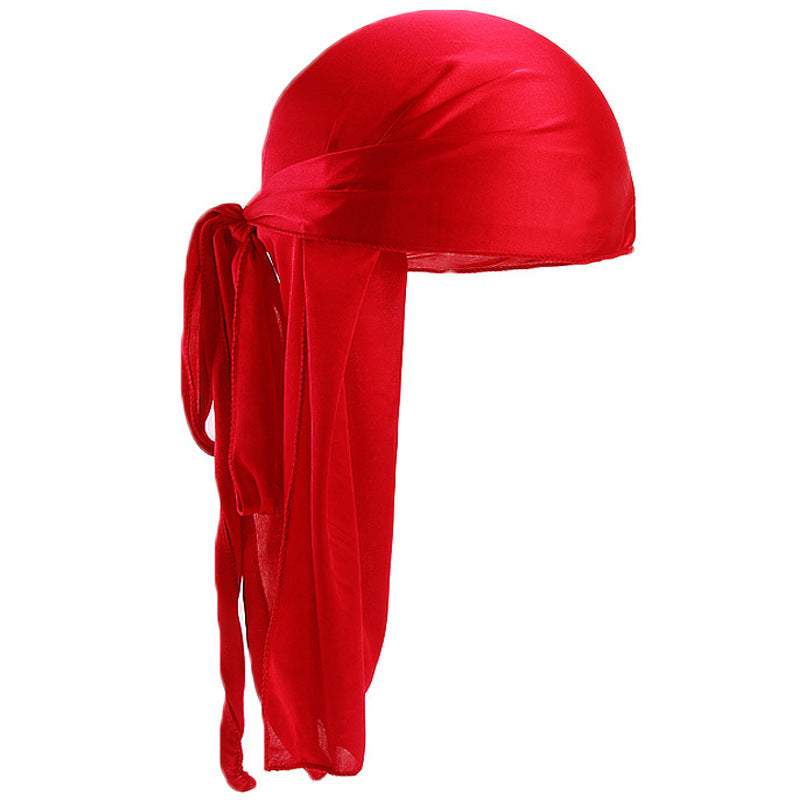 Red Durag Silky Feel Doo Head Wrap Bandana Soft Cap Unisex Mens Womens Wrap