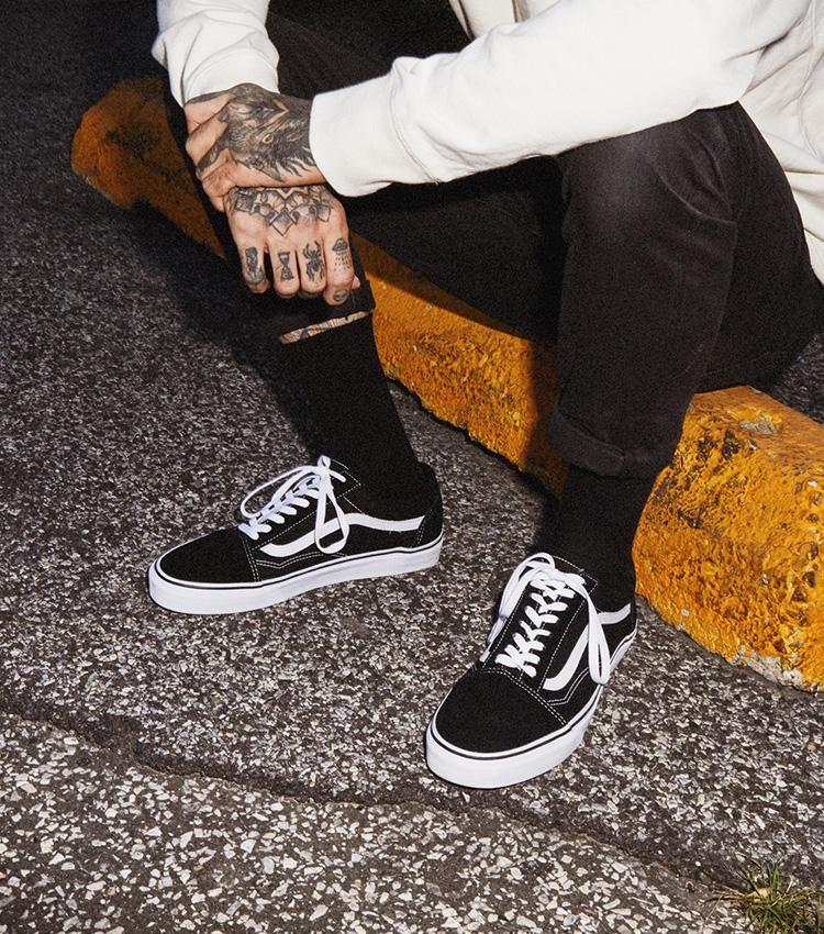 Mens Vans Old Skool Sneaker Comfy Skate Shoe Black