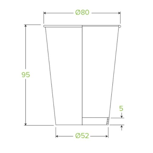 1000 Cups + 1000 Lids Disposable Biocup Coffee 280Ml/350Ml Bulk Paper Takeaway