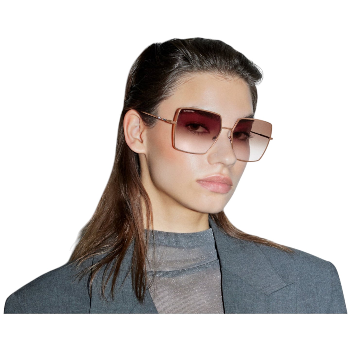 Womens Burberry Daphne BE3133 Sunglasses Rose Gold/Pink