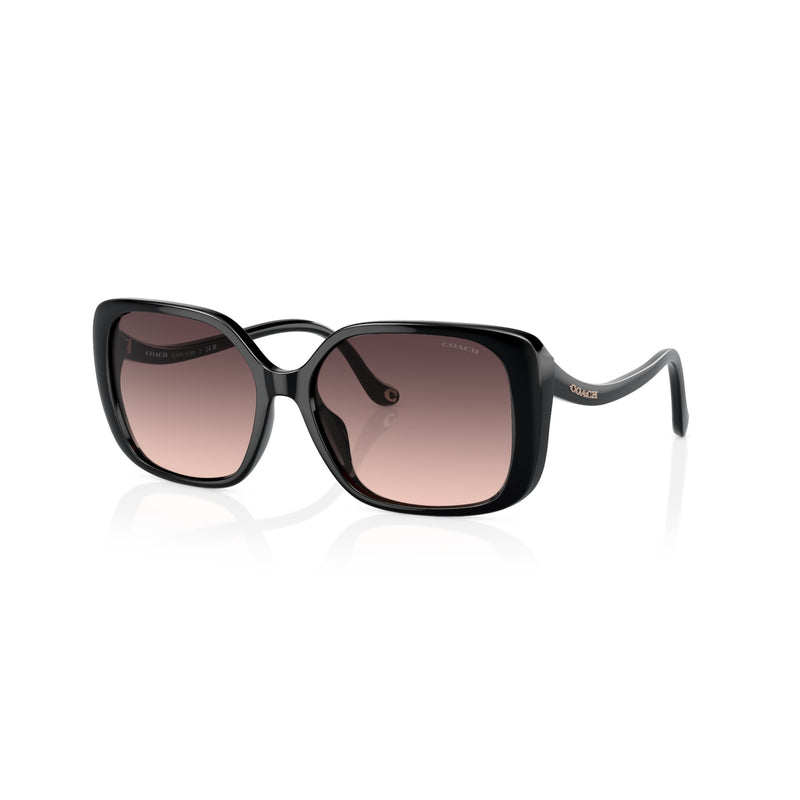 Womens Coach Sunglasses Hc8376u Black/ Grey Pink Gradient Sunnies