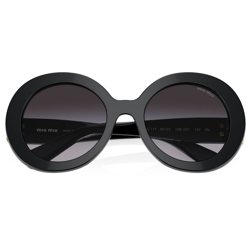 Womens Miu Miu Sunglasses Mu11ys Black/ Grey Gradient Sunnies