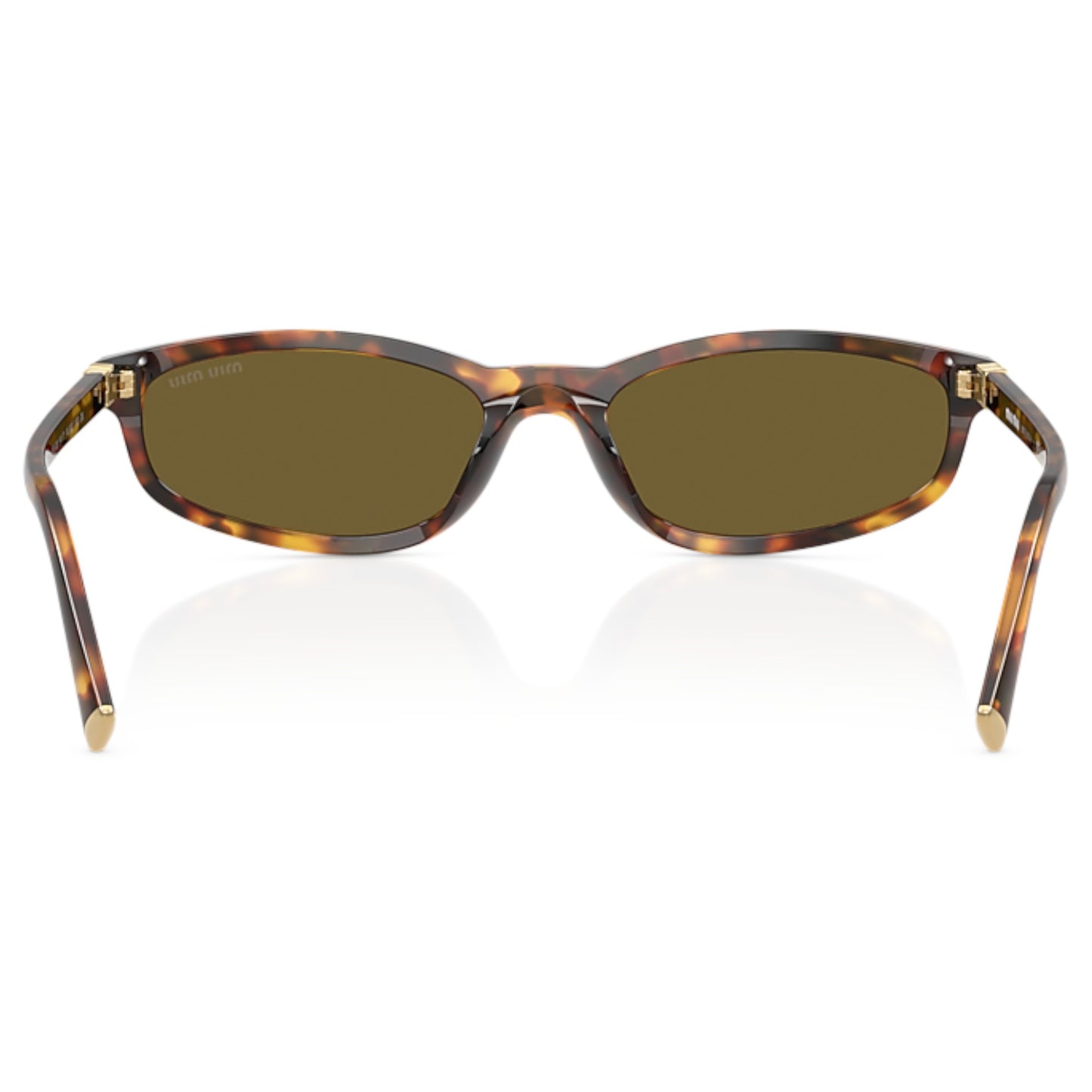 Women Miu Miu Mu A06s 14L09z Tortoise Irregular Dark Brown Sunglasses