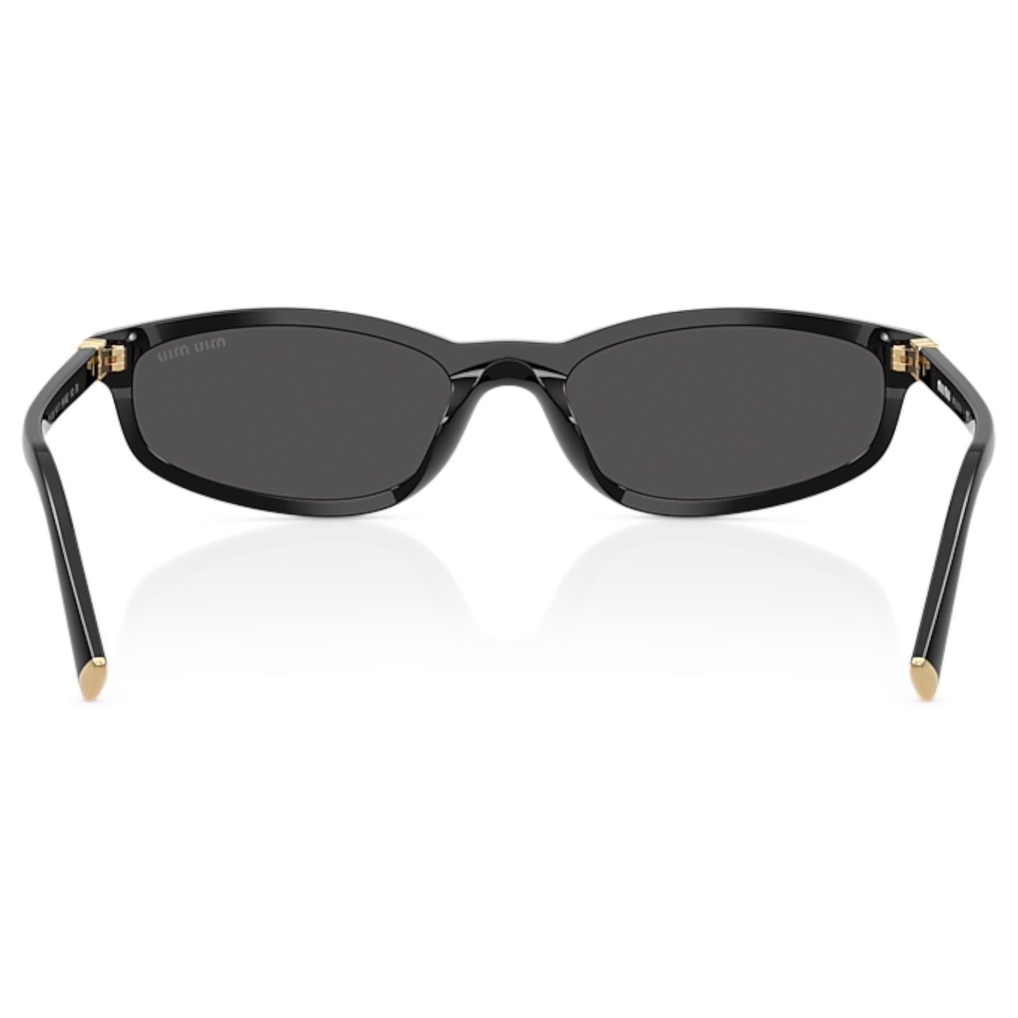 Women Miu Miu Mu A06s 16K08z Black Irregular Dark Grey Sunglasses