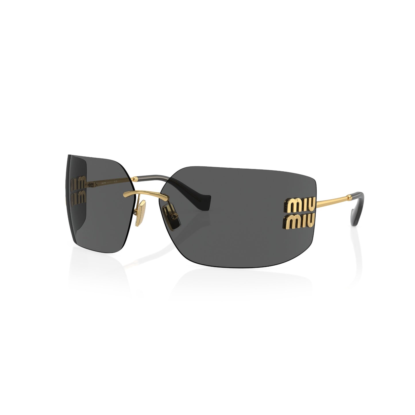 Womens Miu Miu MU54YS Sunglasses Gold/Grey