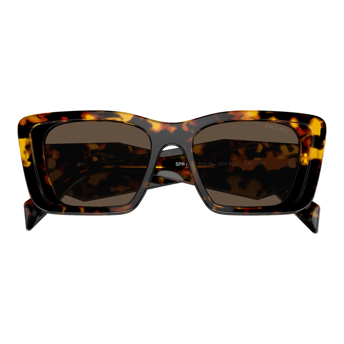 Womens Prada Symbole PR08YS Sunglasses Havana Honey/Dark Brown