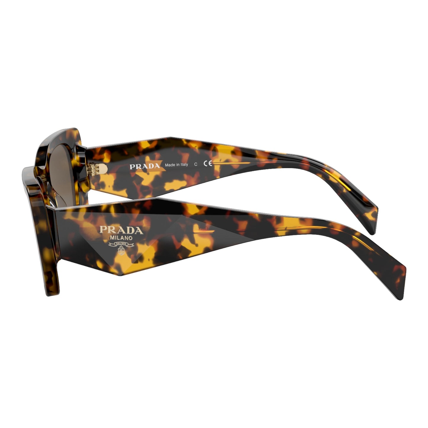 Womens Prada Symbole PR08YS Sunglasses Havana Honey/Dark Brown