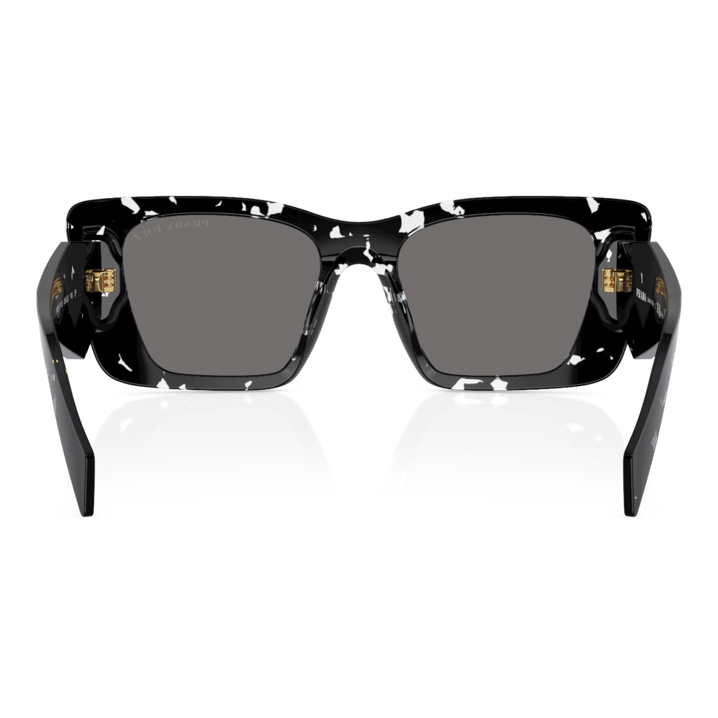 Womens Prada Symbole PR08YS Polarized Sunglasses Black Crystal Tortoise
