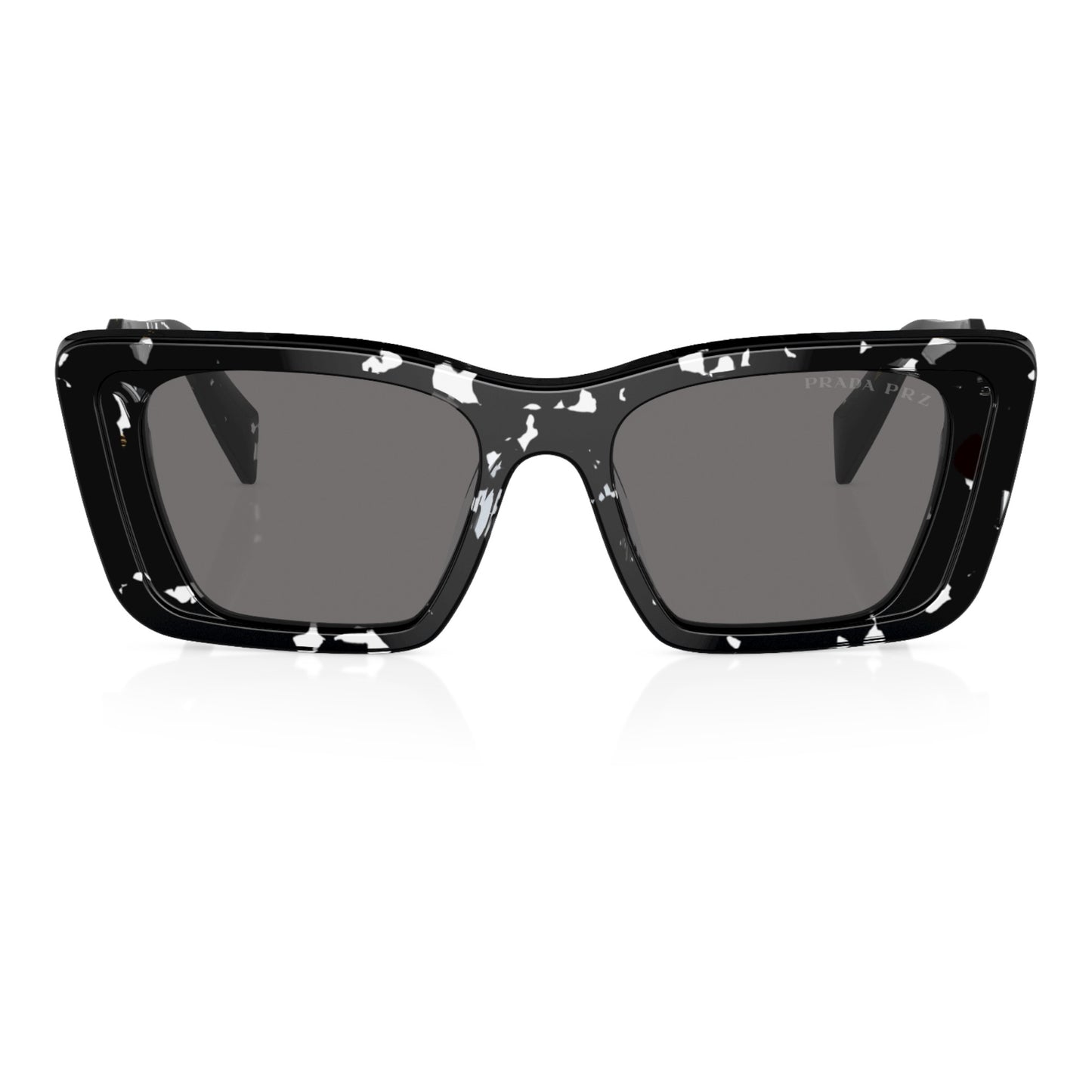 Womens Prada Symbole PR08YS Polarized Sunglasses Black Crystal Tortoise