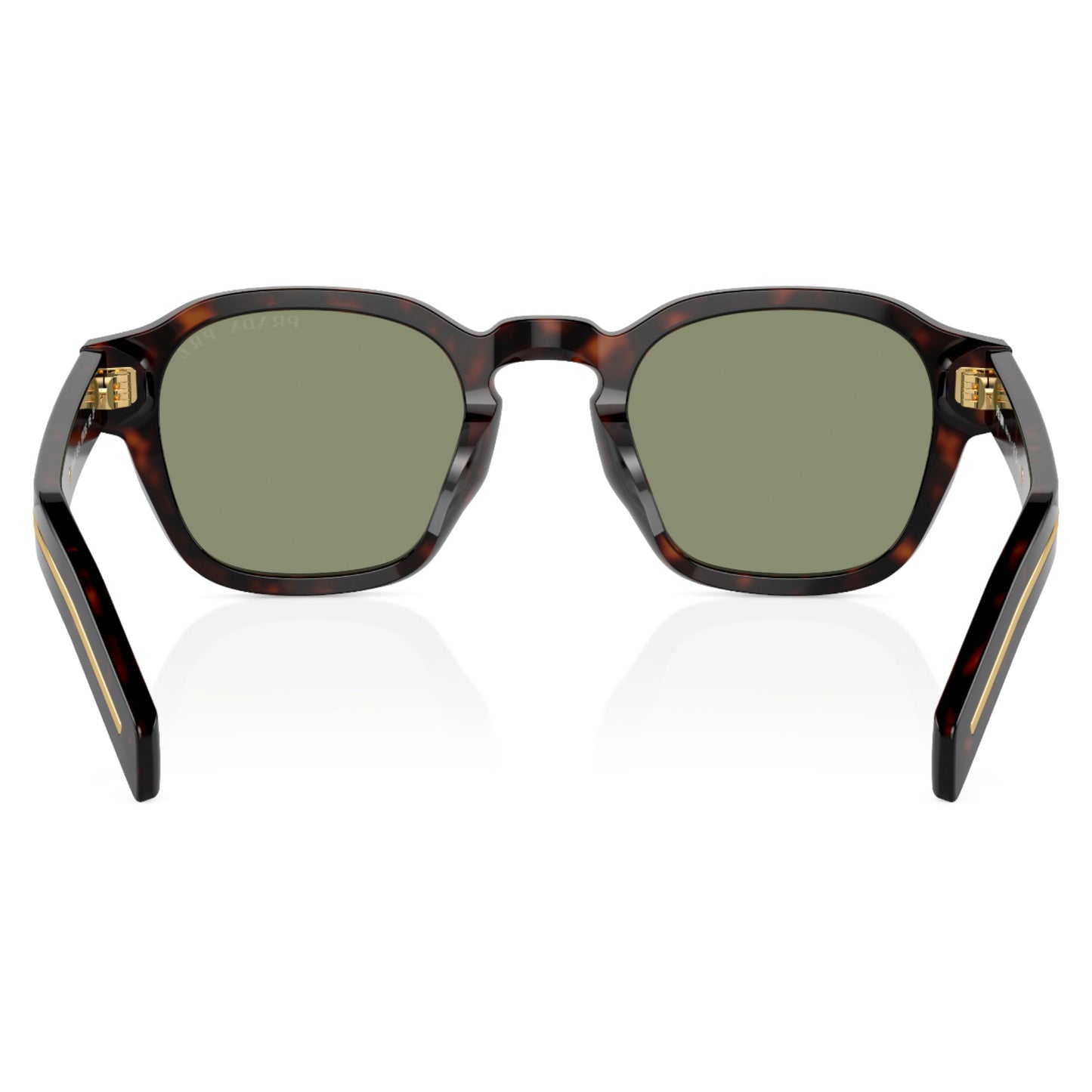 Mens Prada PRA16S Polarized Sunglasses Radica Tortoise/Green