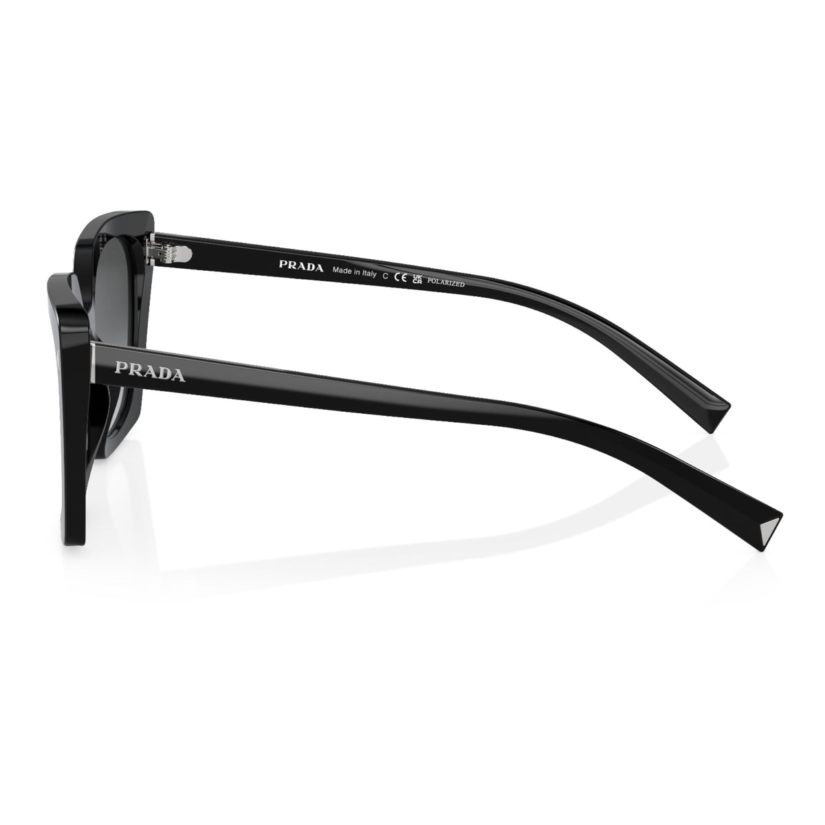 Womens Prada PR23ZS Polarised Sunglasses Black/Polar Grey
