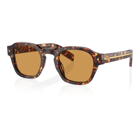 Mens Prada PRA16S Sunglasses Magma Tortoise/Light Brown