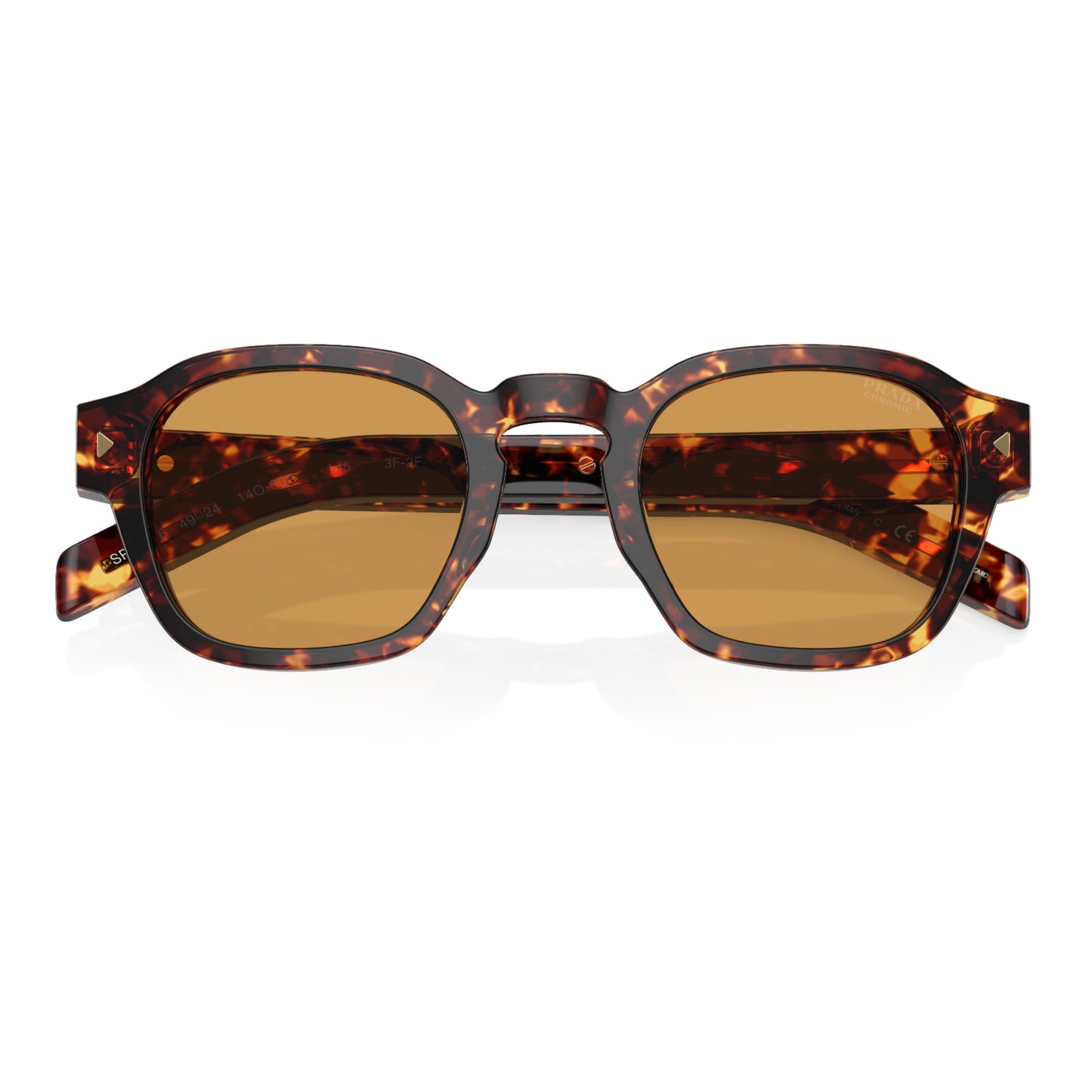Mens Prada PRA16S Sunglasses Magma Tortoise/Light Brown