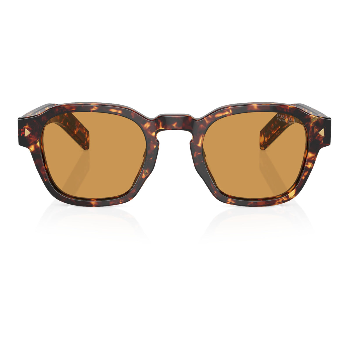 Mens Prada PRA16S Sunglasses Magma Tortoise/Light Brown