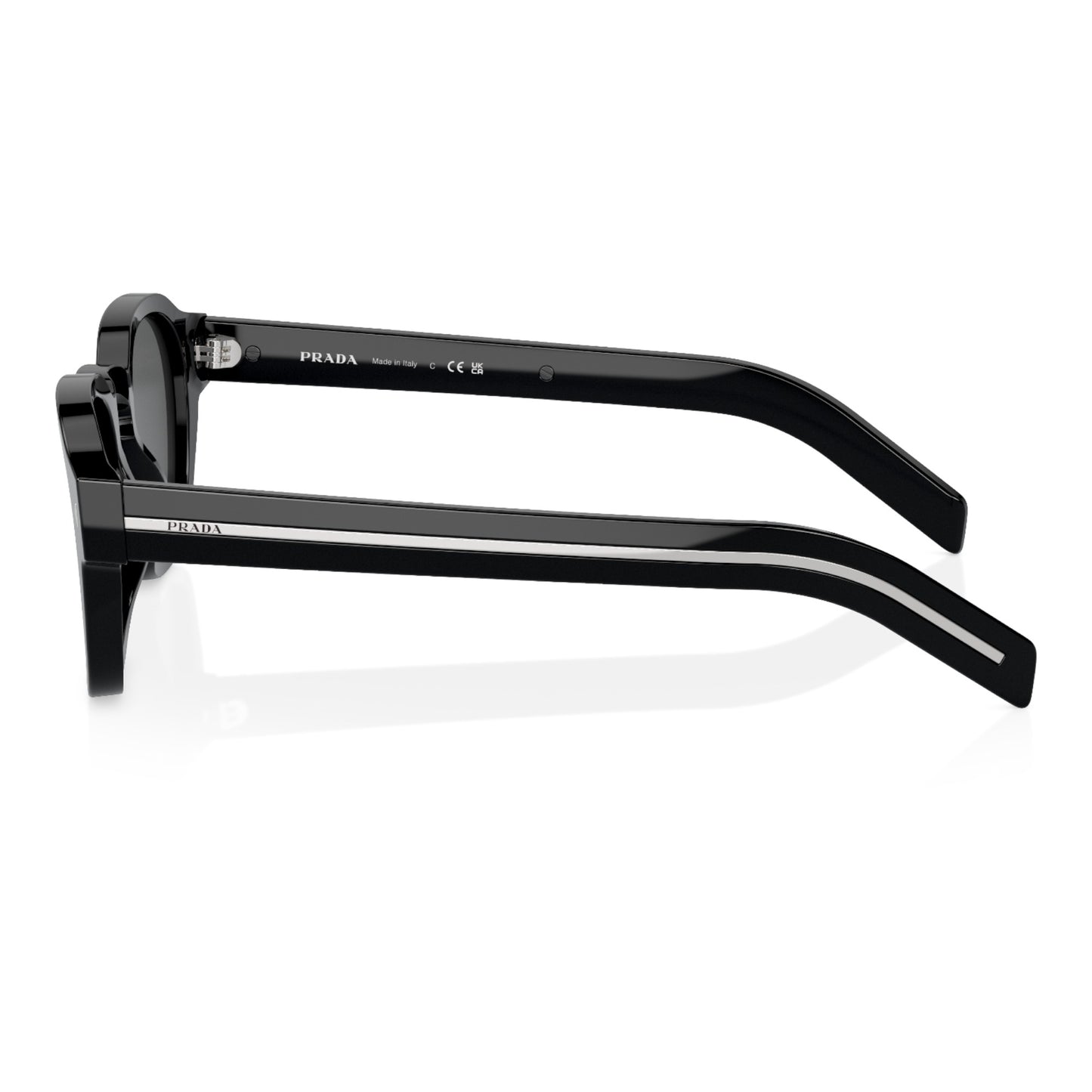 Mens Prada PRA16S Sunglasses Black/Dark Grey