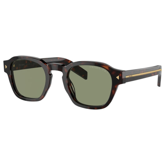 Mens Prada PRA16S Polarized Sunglasses Radica Tortoise/Green