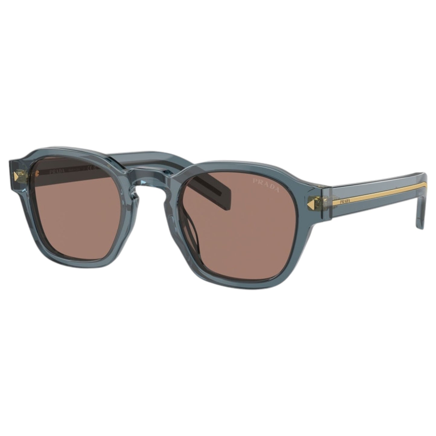 Mens Prada PRA16S Sunglasses Transparent Ocean/Brown