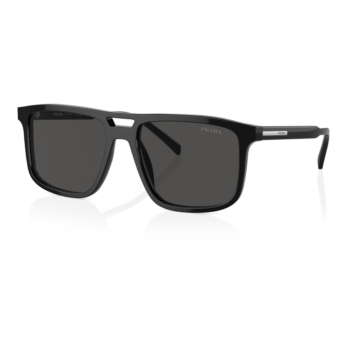Mens Prada PRA22S Sunglasses Black/Dark Grey