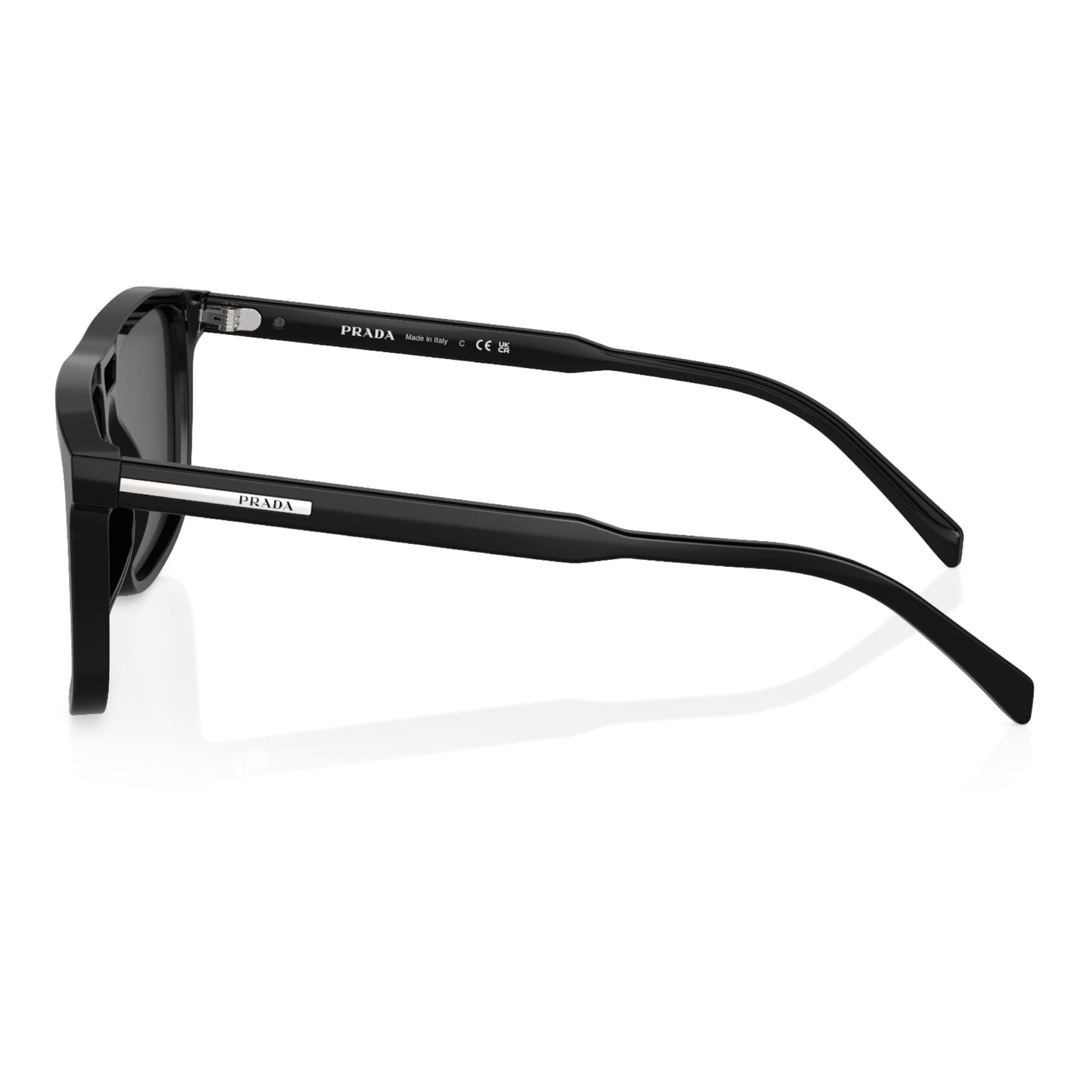 Mens Prada PRA22S Sunglasses Black/Dark Grey