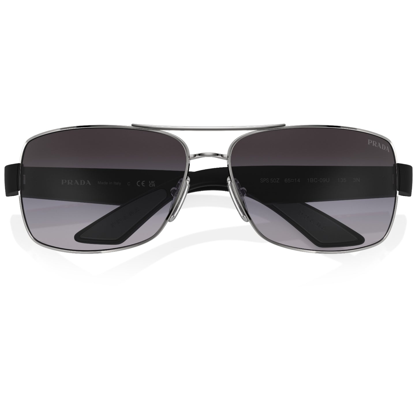 Mens Prada Linea Rossa PS50ZS Sunglasses Silver/Gradient Grey
